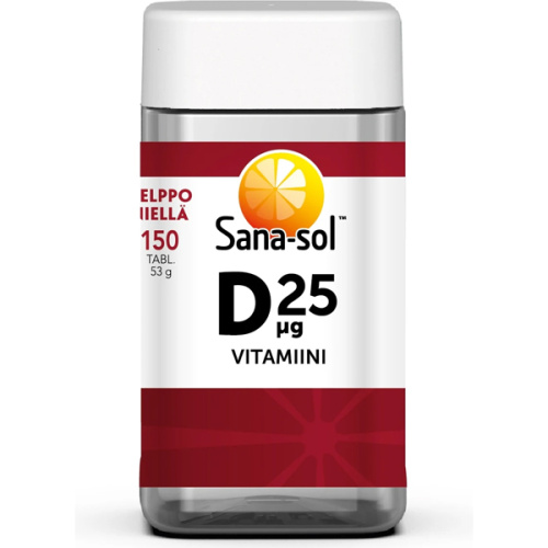 Sana-sol D-vitamiini 25æg 150tabl