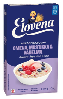 Elovena annospikapuuro omena-mustikka-vadelma 6x35g