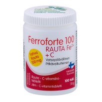 Ferroforte +c vahva rautavalmiste 100tab
