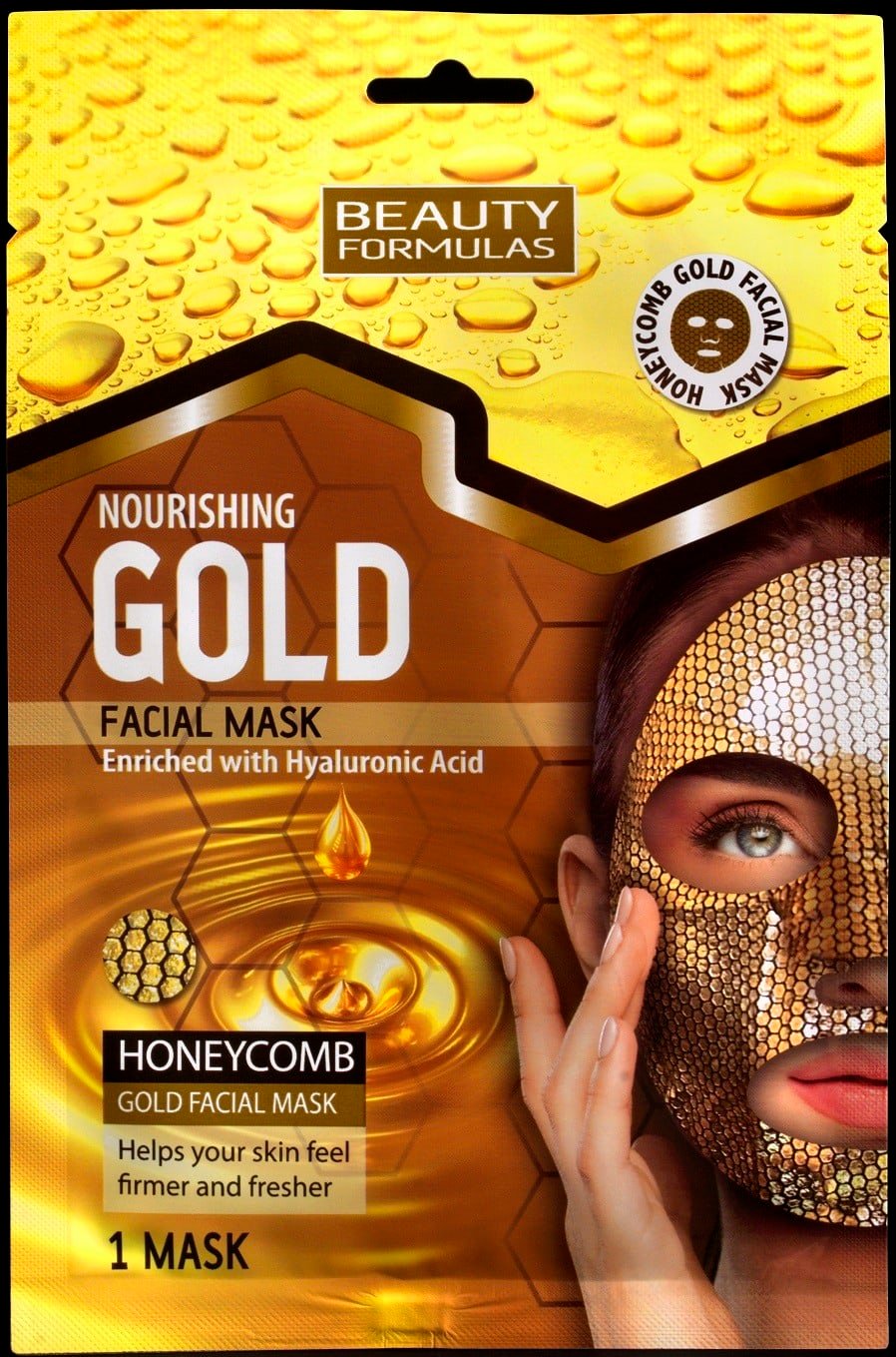 Gold honeycomb Facial Mask - Gold 1Pcs