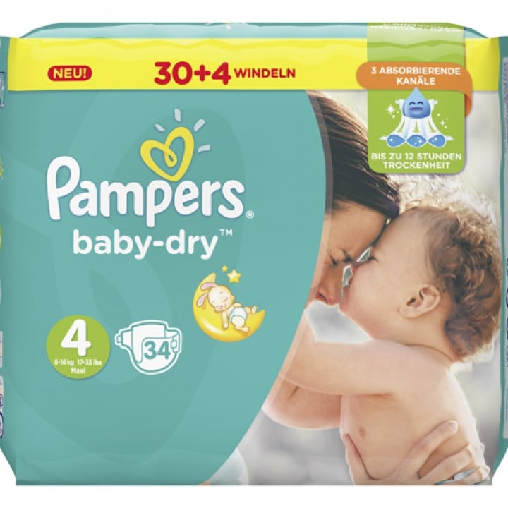 Pampers Baby Dry Size 4 Maxi (8-16kg)