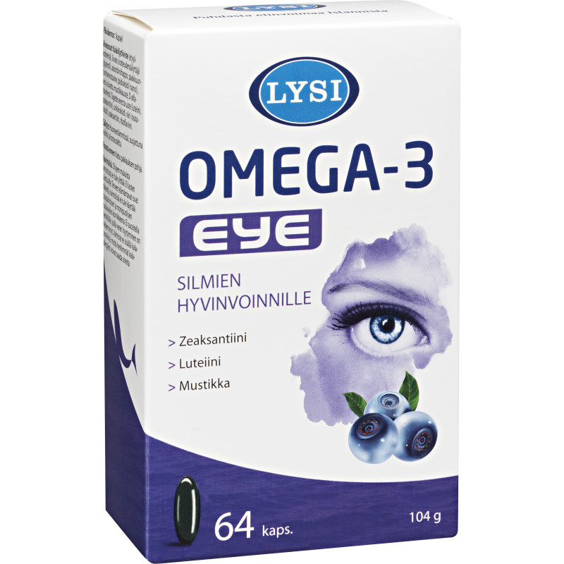Lysi Omega-3 Eye kalaöljykapseli 64 k.