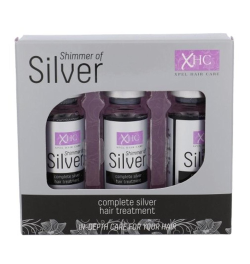 XHC Silver Shimmer hiustenhoitopakkaus 3x12ml