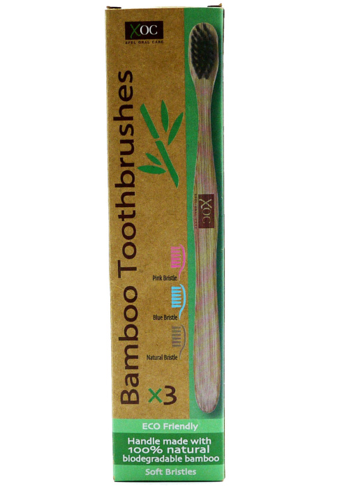 Xoc Bamboo Eko pehmeät hammasharjat 3Kpl