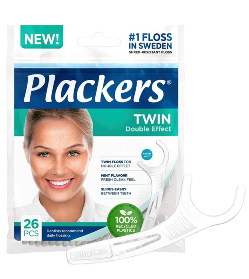 Plackers Twin 26 kpl hammaslankain