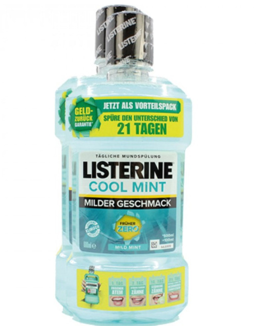 Listerine Cool Mint Mild 2x600ml