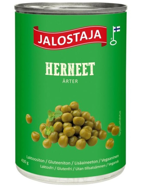 Jalostaja Herneitä suolaliemessä 430g/240g