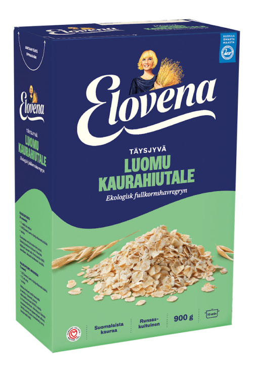 Elovena luomu täysjyväkaurahiutale 900g