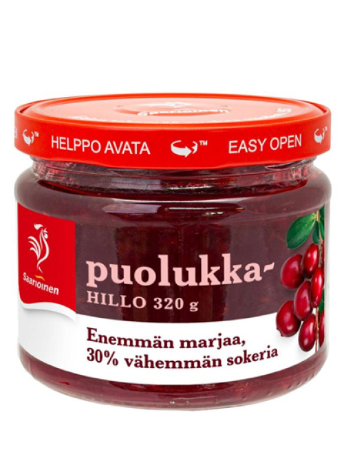 Saarioinen Puolukkahillo vähemmän sokeria 320g