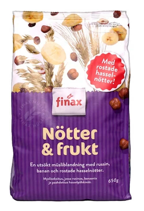 Finax Mysli Pähkinä & Hedelmä 650g