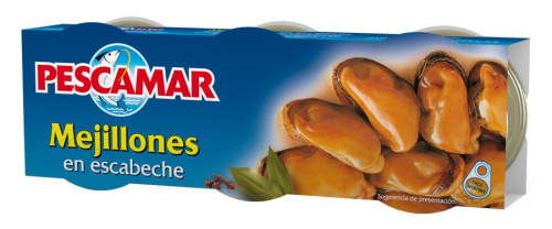 Pescamar Simpukat Escabeche-kastikkee (80x3) 240g