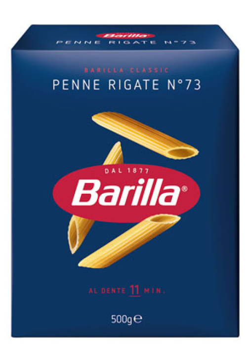 Barilla Penne Rigate n.73 durumvehnästä valmistettu pasta 500g