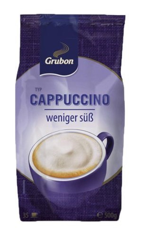 Grubon Cappuccino Vähemmän Sokeria 500g 