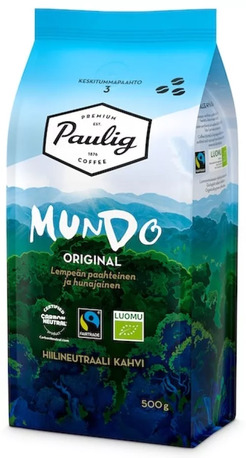 Paulig Mundo kahvipapu 500g Luomu