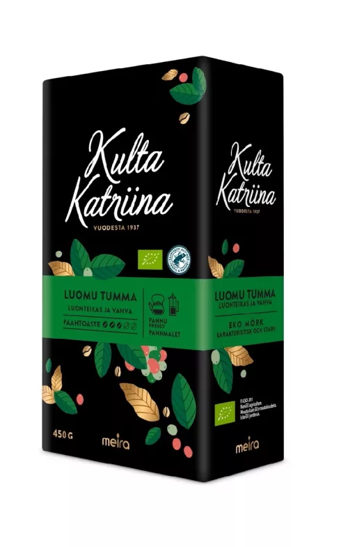 Kulta Katriina Luomu tumma paahto pannukahvi UTZ 450g