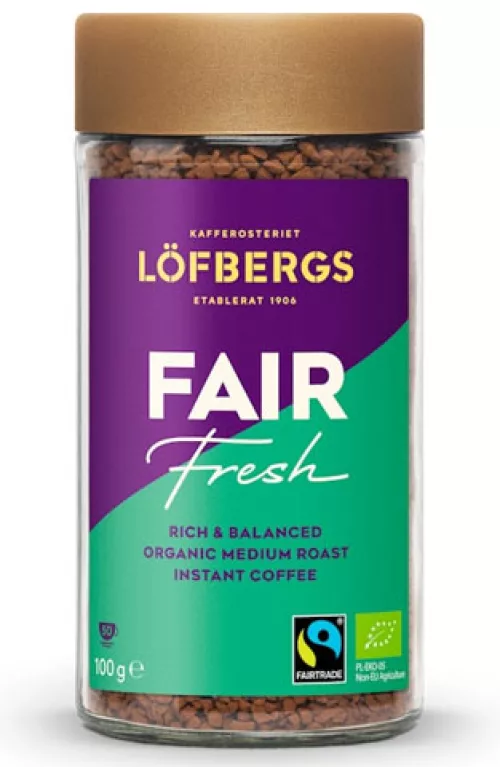 Löfbergs Fair Fresh Instant pikakahvi 100 g Reilu kauppa, luomu