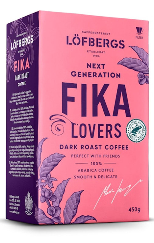 Löfbergs Next Generation Coffee Lovers Fika Dark Roast suodatinkahvi 450 g rfa