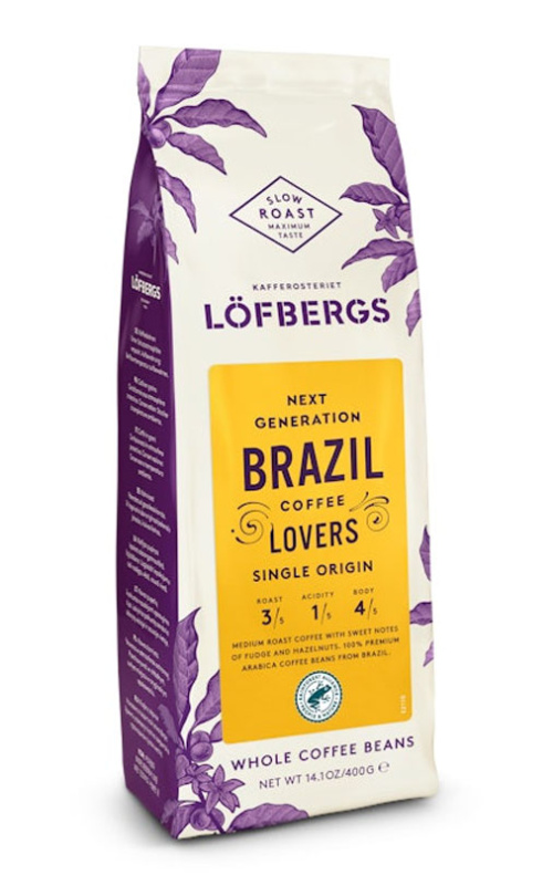 Löfbergs Brazil Medium Roast Papukahvi 400 g RFA