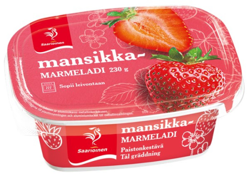 SAARIOINEN Mansikkamarmeladi 230g