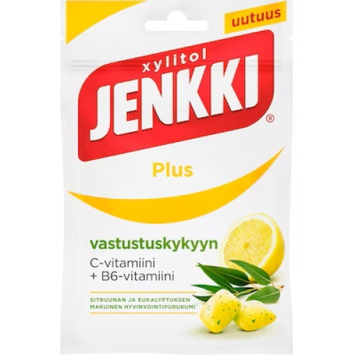 Jenkki Plus Sitruuna-Eucalyptus ksylitolipurukumi 44g 