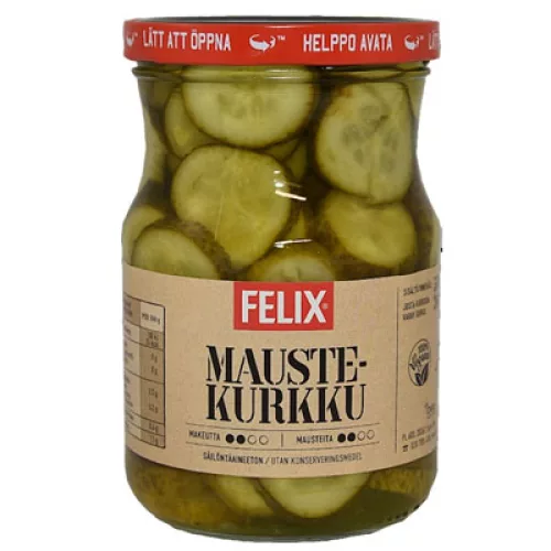 Felix maustekurkkuviipale 560g/300g viipaloituja kurkkuja mausteliemessä