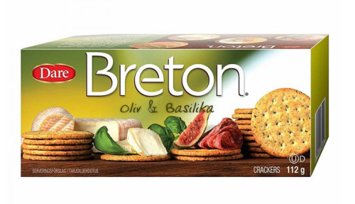Dare Breton Voileipäkeksit Basilika & Oliiviöljy 112g