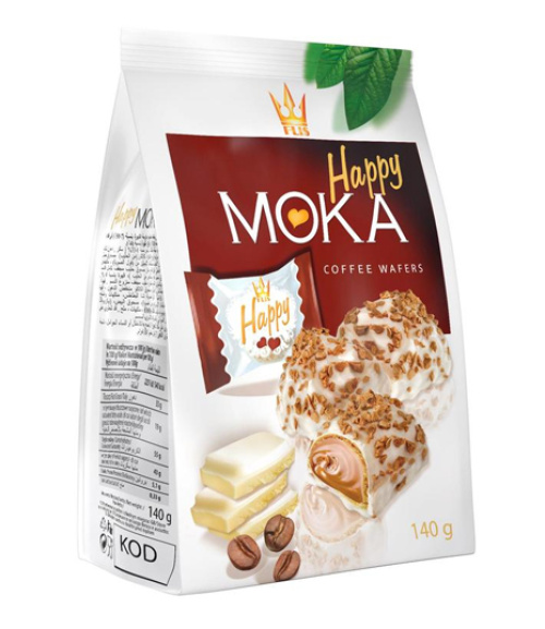 Happy moka coffee wafers 140g