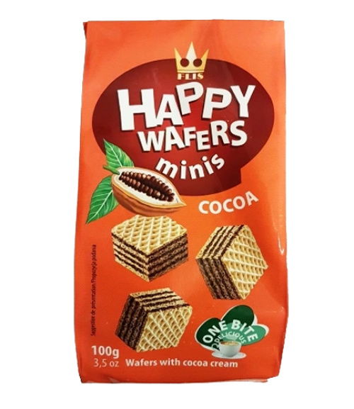 Happy Wafers minis 100g kaakao