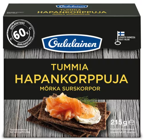 Oululainen Tumma Hapankorppu 215g