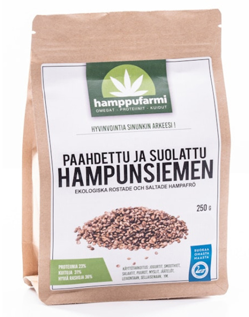 Hamppufarmi Paahdettu ja Suolattu Hampunsiemen 250g