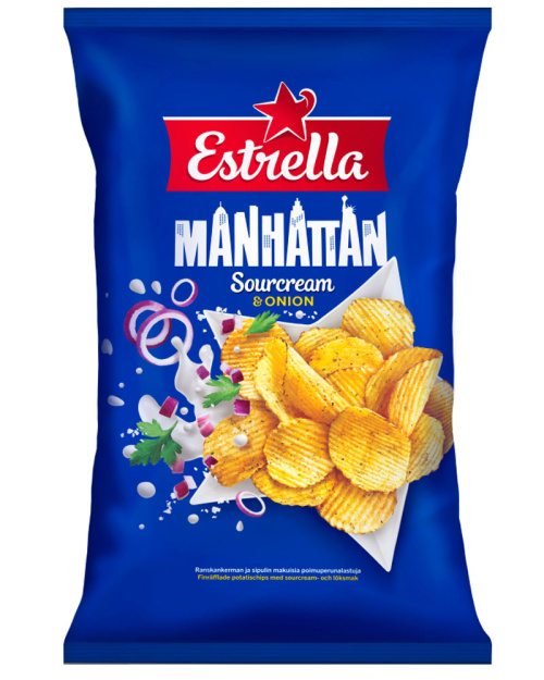 Estrella Manhattan Sourcream & Onion Chips 275g