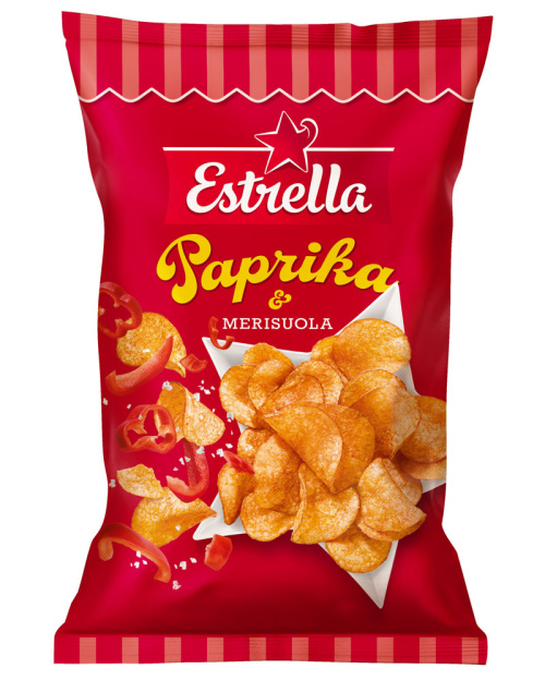 Estrella Paprika & Merisuola sipsipussi 275g