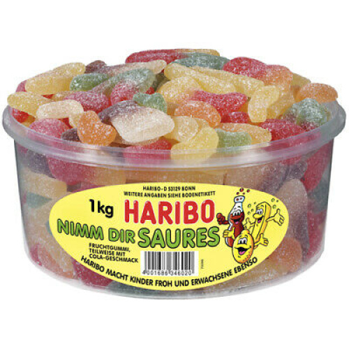 Haribo round sour 1kg