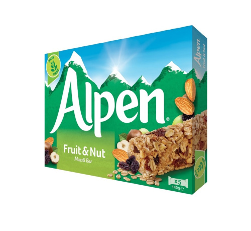 Alpen hedelmä-pähkinä patukka 145g