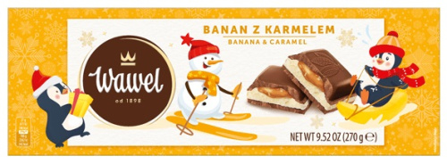 Wawel Banaani & Karamellisuklaa 270g