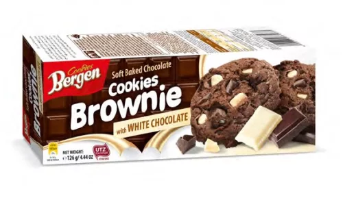 Bergen brownie-valkosuklaakeksi 126g