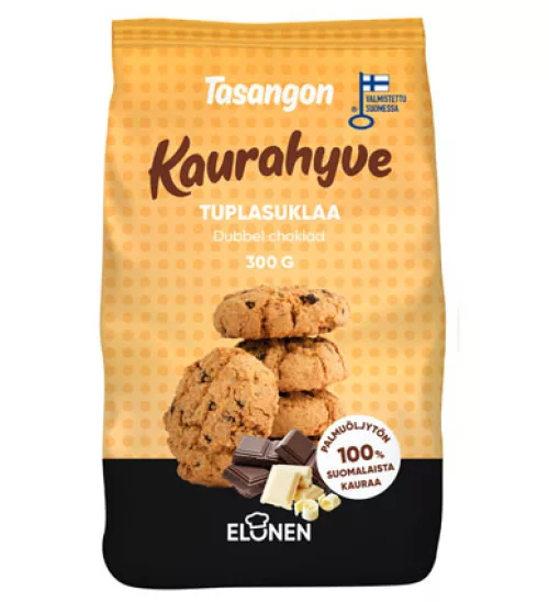 Tasangon kaurahyve tuplasuklaa pikkuleipiä 100% kaura 300g