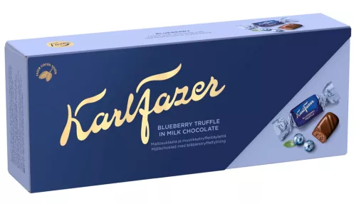 Karl Fazer Maitosuklaakeksit mustikoilla ja tryffeleillä 250g