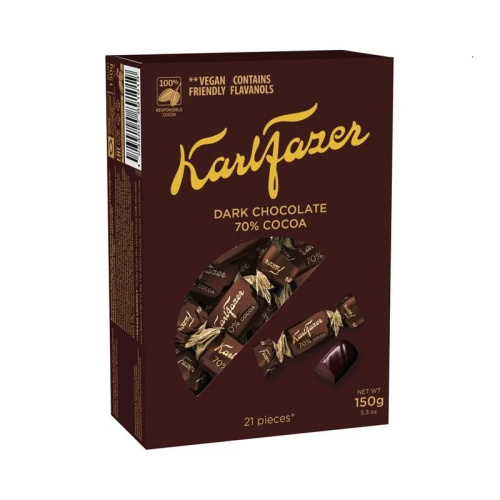 Fazer Tumma Suklaakonvehti 70% Rasia 150g