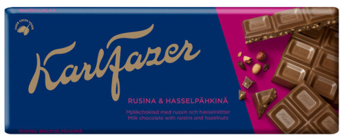 Karl Fazer Rusina & Hasselpähkinä maitosuklaalevy 180g