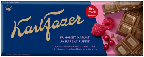 Karl Fazer Punaiset marjat suklaalevy 180g