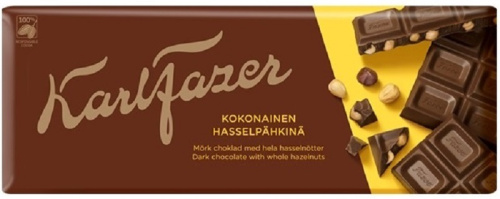 Fazer Tumma Suklaa Kokonainen Hasselpähkinä 200g 