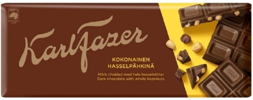 Fazer Tumma Suklaa Kokonainen Hasselpähkinä 200g