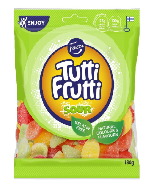 Fazer Tutti Frutti, Sour 180g