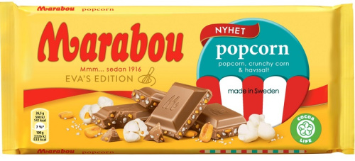 Marabou suklaalevy Popcorn 185g