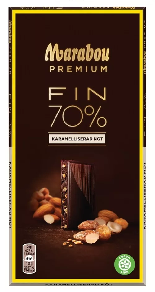 Marabou Premium karamellisoitu pähkinä 100g