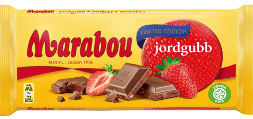Marabou suklaalevy mansikka 185g