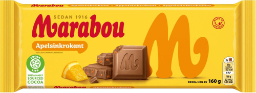 Marabou Apelsinkrokant Suklaalevy 160g