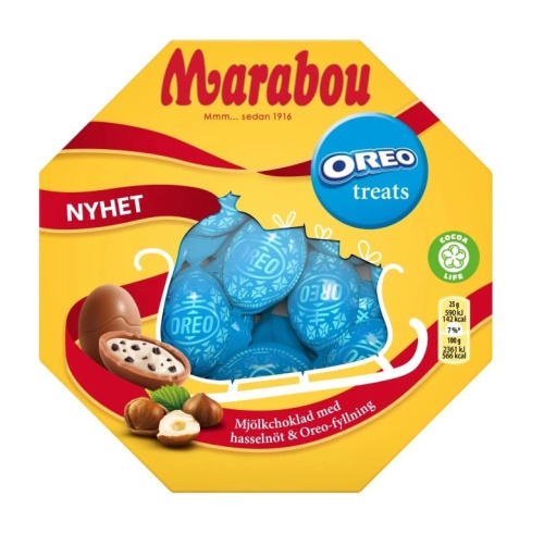 Marabou Oreo Maitosuklaakonvehti 144g