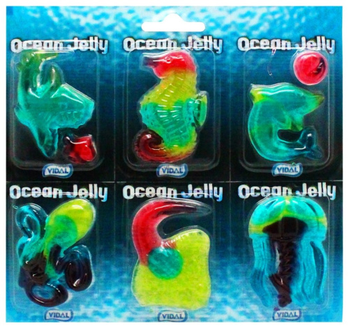 Vidal Ocean Jelly fruit hyytelömakeinen 6-Pack 66g